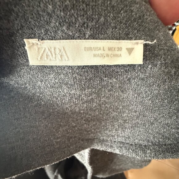 Zara Womens Gray Zip-Up Long Sleeve Jacket Size L - Picture 4 of 5